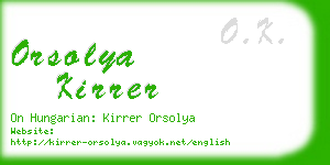 orsolya kirrer business card